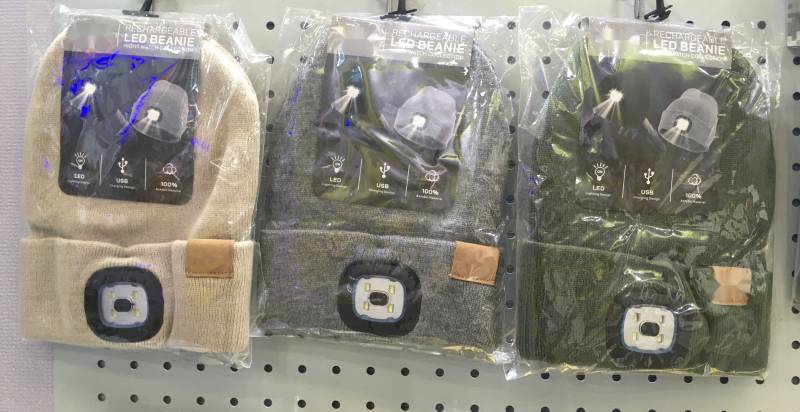 CL26-02 ice fishing LED beanie in three colours